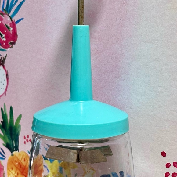 Vintage Food Nut Chopper Turquoise Teal Steel Federal Glass Housewares Manual KC - Picture 1 of 6
